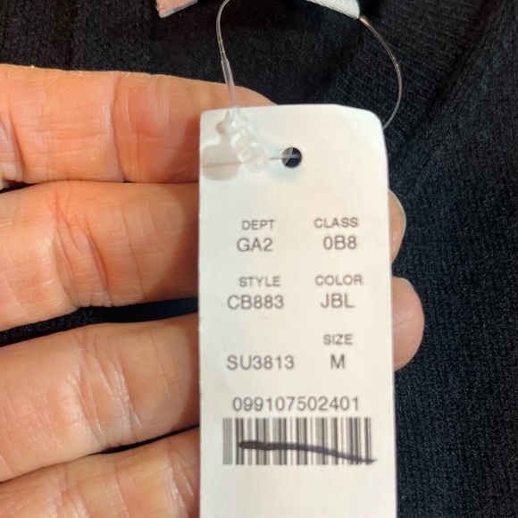 J.Crew Featherweight cashmere-blend cropped sweater shell in jet black - Picture 10 of 11